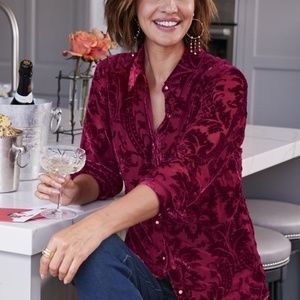 Floreat Velvet Blouse